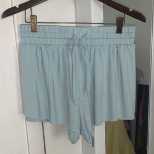Sky Blue High Waist Women's Shorts